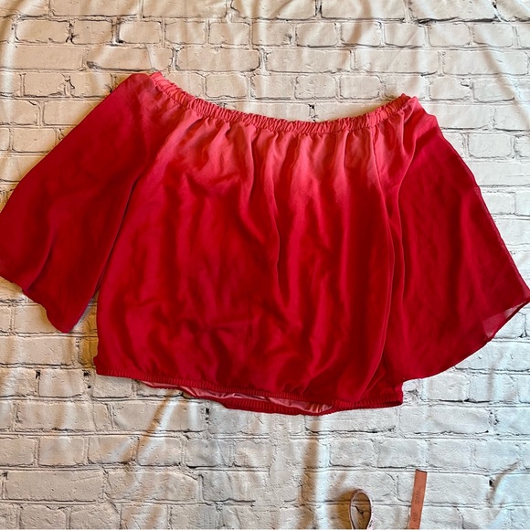 New York and Company XXL Pink Barbiecore Top Flowy Top Blouse Loose Plus Size - Picture 10 of 10